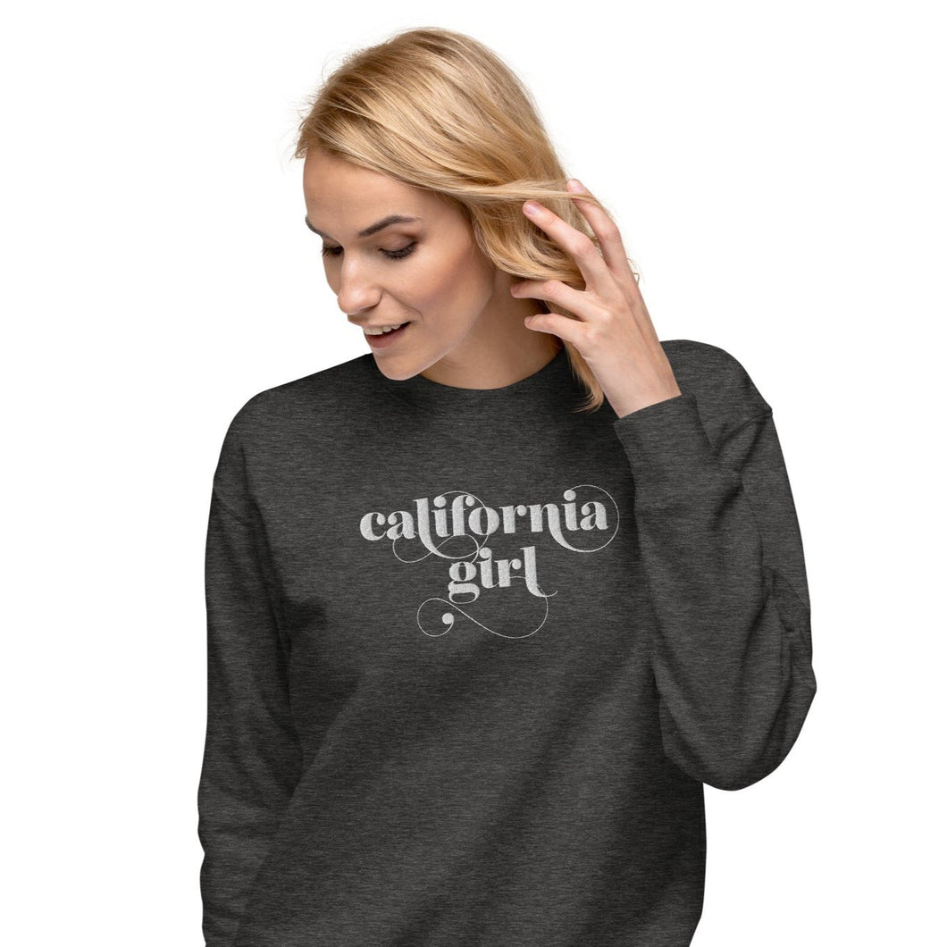 California Girl embroidered sweatshirt