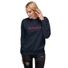 Load image into Gallery viewer, Bonjour embroidered sweatshirt