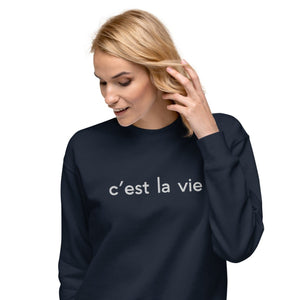 C'est la Vie embroidered sweatshirt