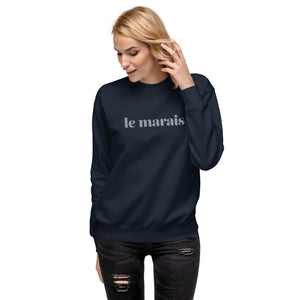 Le Marais embroidered premium sweatshirt (5 colors)