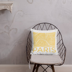 Paris Map Premium Pillow