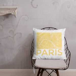 Paris Map Premium Pillow