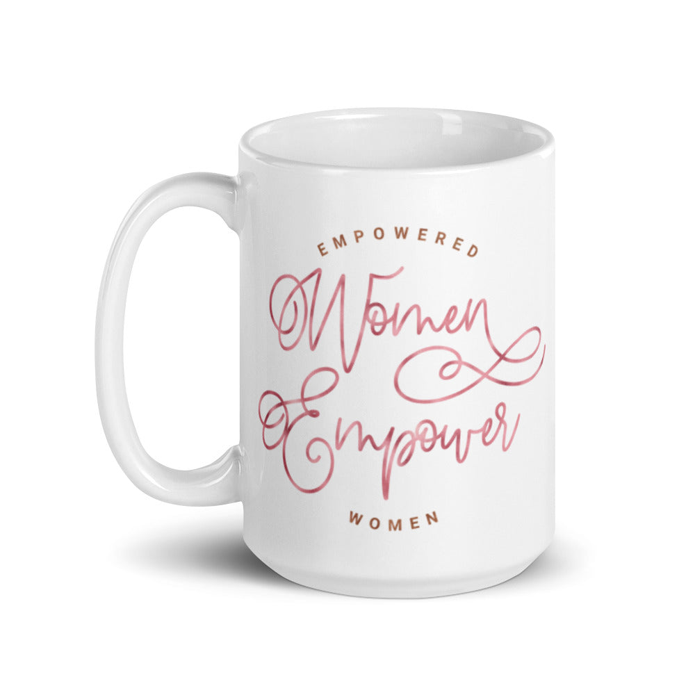 Empowered Women Empower Women Mug - Pink & Bronze