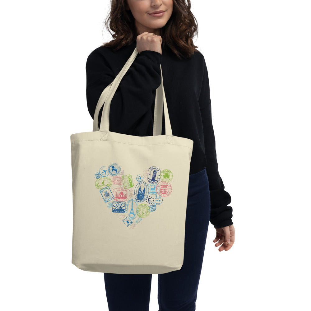 I Love to Travel Eco Tote Bag