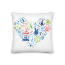 Load image into Gallery viewer, I Love to Travel Premium Pillow