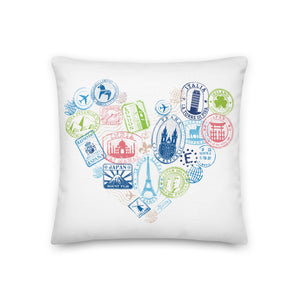 I Love to Travel Premium Pillow