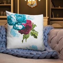 Load image into Gallery viewer, Blue Rose Premium Pillow
