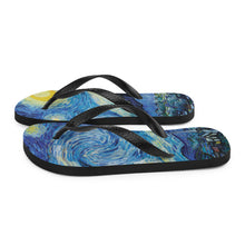 Load image into Gallery viewer, Starry Night Flip-Flops