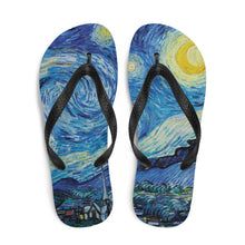 Load image into Gallery viewer, Starry Night Flip-Flops
