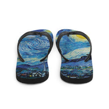 Load image into Gallery viewer, Starry Night Flip-Flops