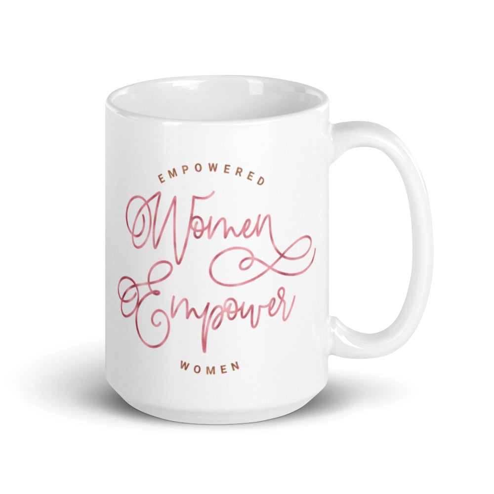 Empowered Women Empower Women Mug - Pink & Bronze